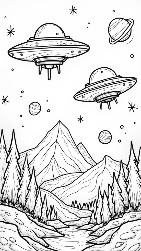 ufo coloring pages